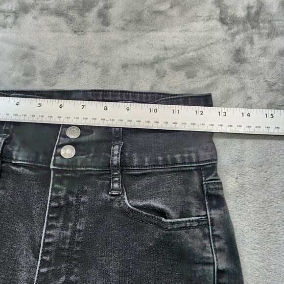 GAP 1969 Jeans Womens 26P Washed Black True Skinny Super High Rise Stretch Denim - Picture 11 of 15